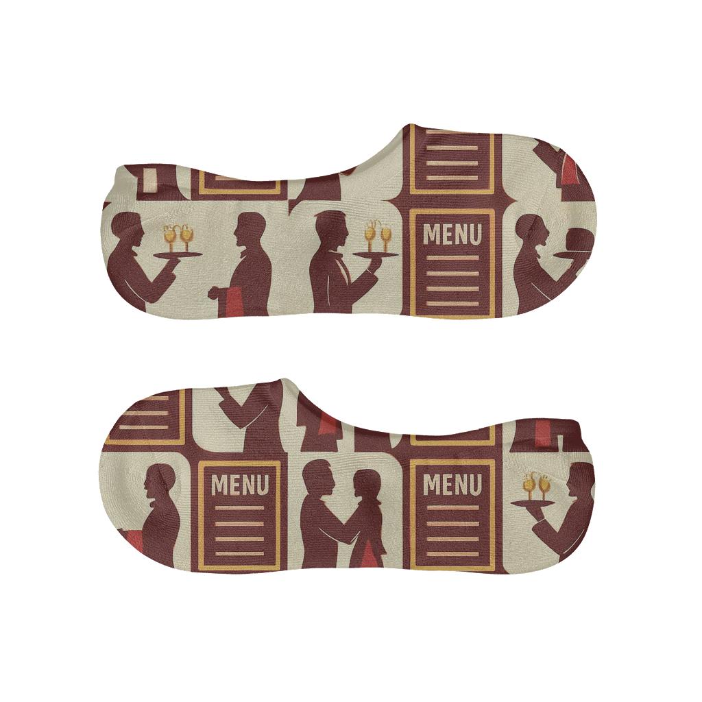 Menu Board Lattice With Waiter Silhouettes trendy no-show sock styles