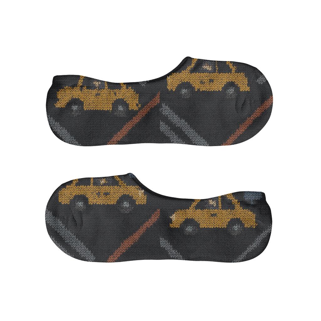 Taxi Driver Knit Illusion Parade Check trendy no-show sock styles