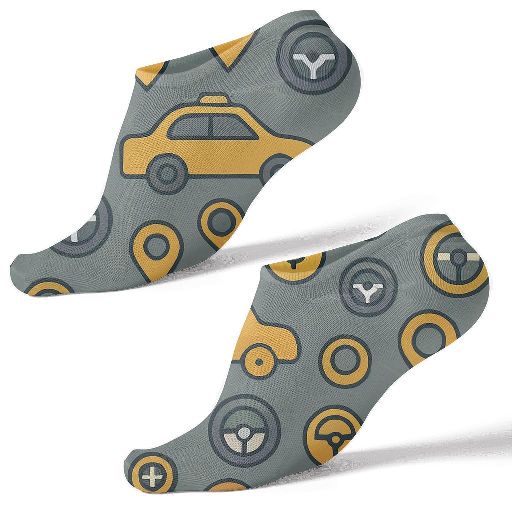 City Lattice For The Rideshare Driver custom ankle socks