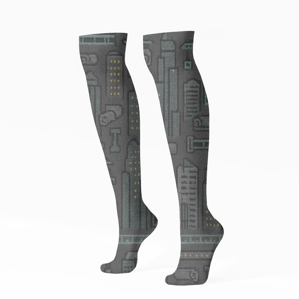 Skyscraper Knit Illusion For Architect Life custom knee-high socks