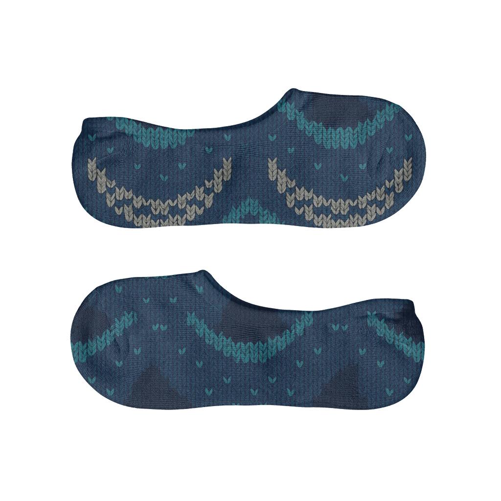 Knitted Illusion Shark Fin Chevron unique hidden socks