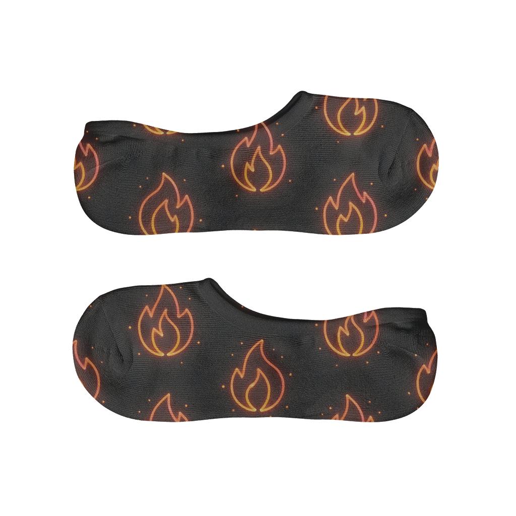 Neon Flame Signage Diamond Repeat personalized invisible socks