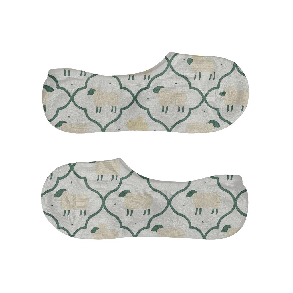 Clover Lattice Sheep Crafted Grid personalized invisible socks