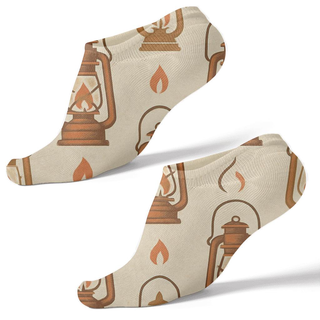 Lantern-Grade Storm Lamp Poster Tiles trendy patterned ankle socks