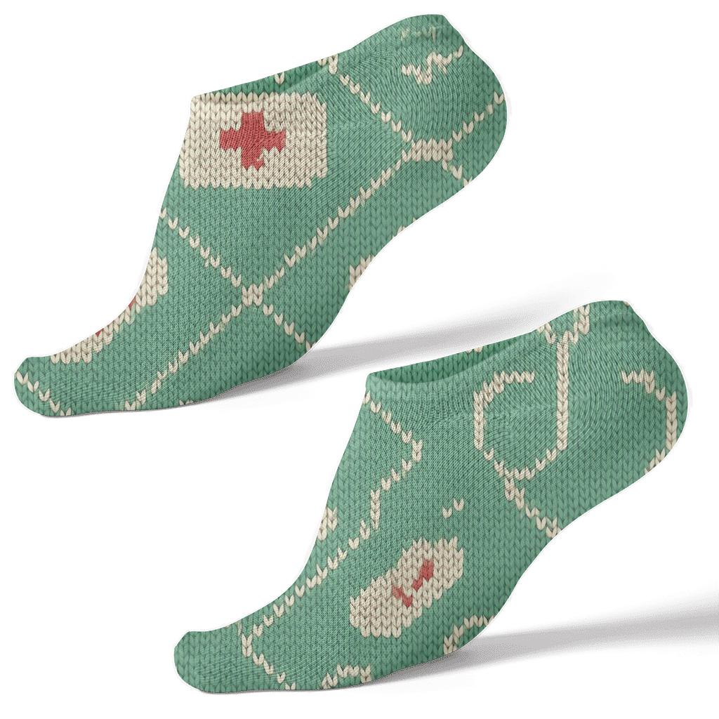 Doctor-Grade Stethoscope Lattice Knit soft everyday ankle socks