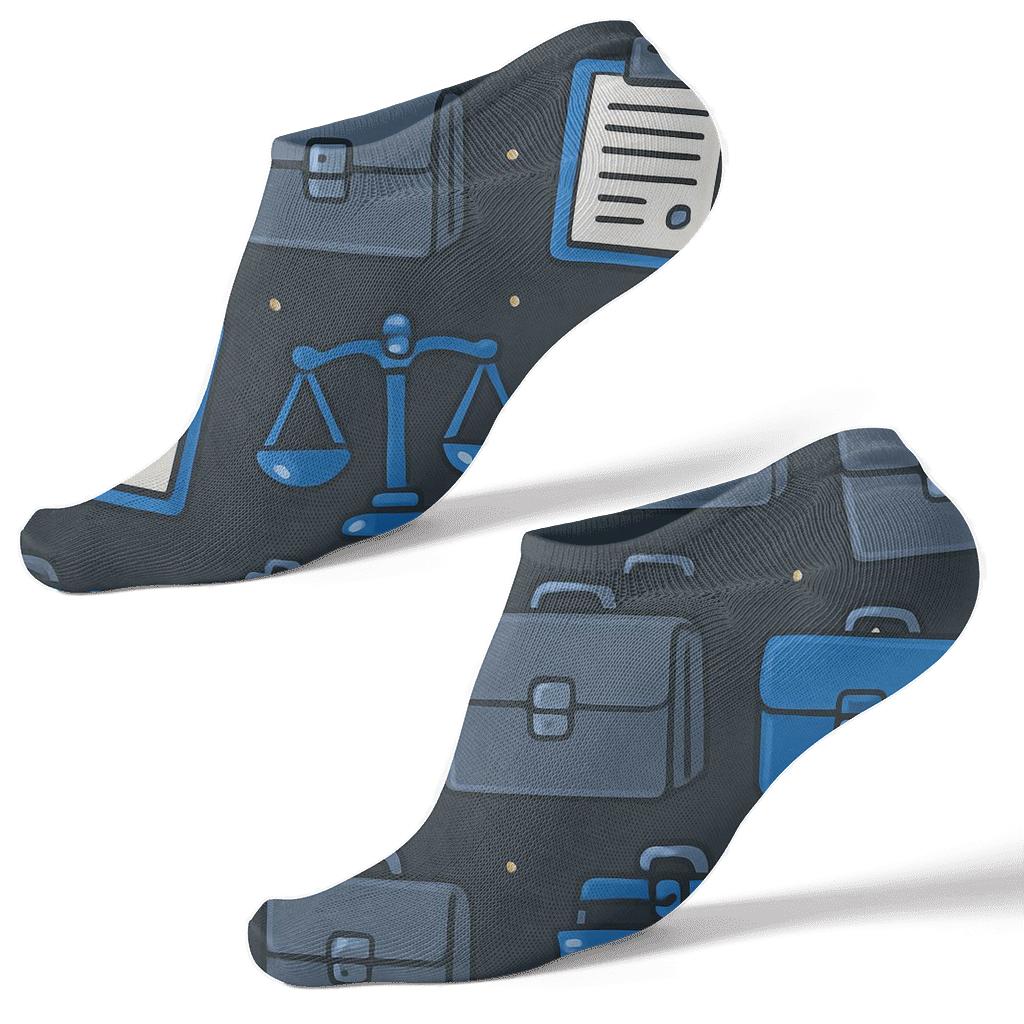 Scales And Briefcase Grid With Paralegal Charm comfortable cotton ankle socks
