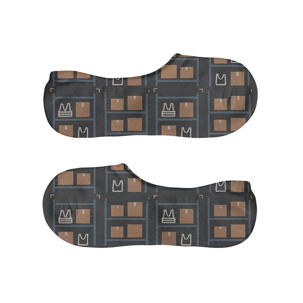 Shelving Lattice Warehouse Worker Grid trendy no-show sock styles