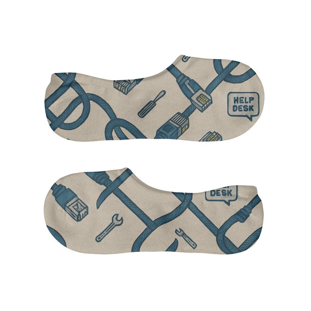 Cable Lattice For It Support Specialist soft cotton no-show socks