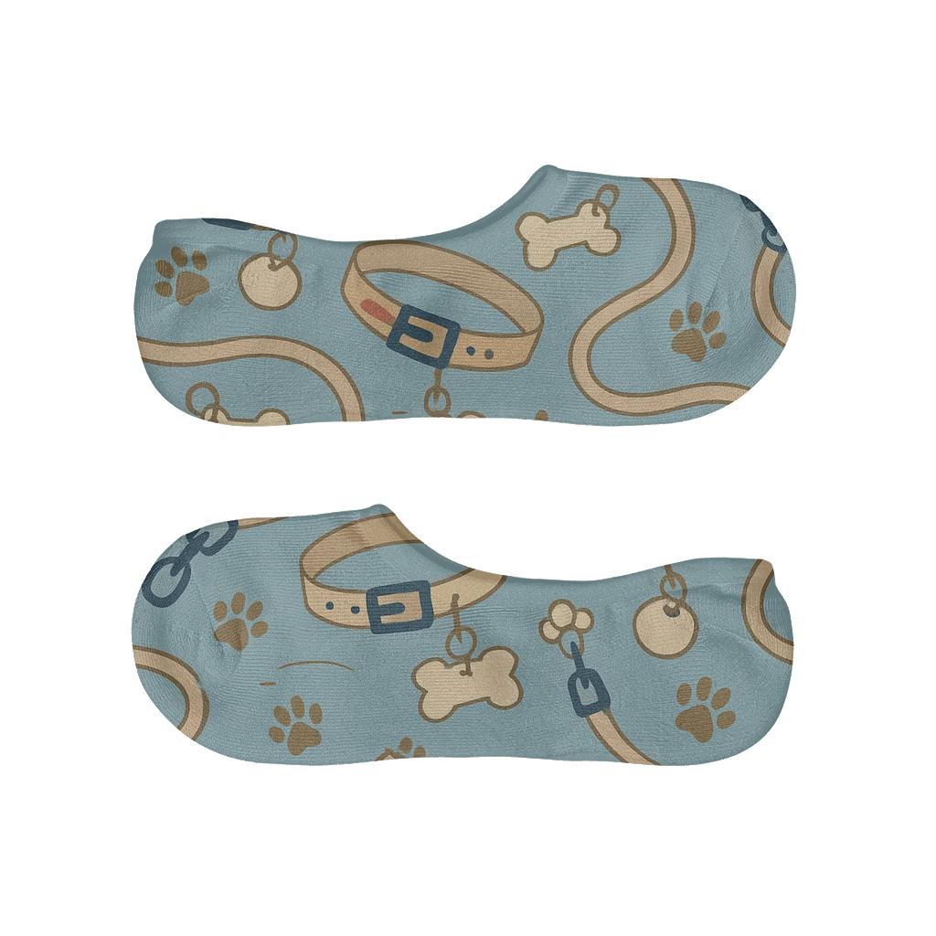 Tweed Collars And Leashes With Dog Rhythm soft cotton no-show socks