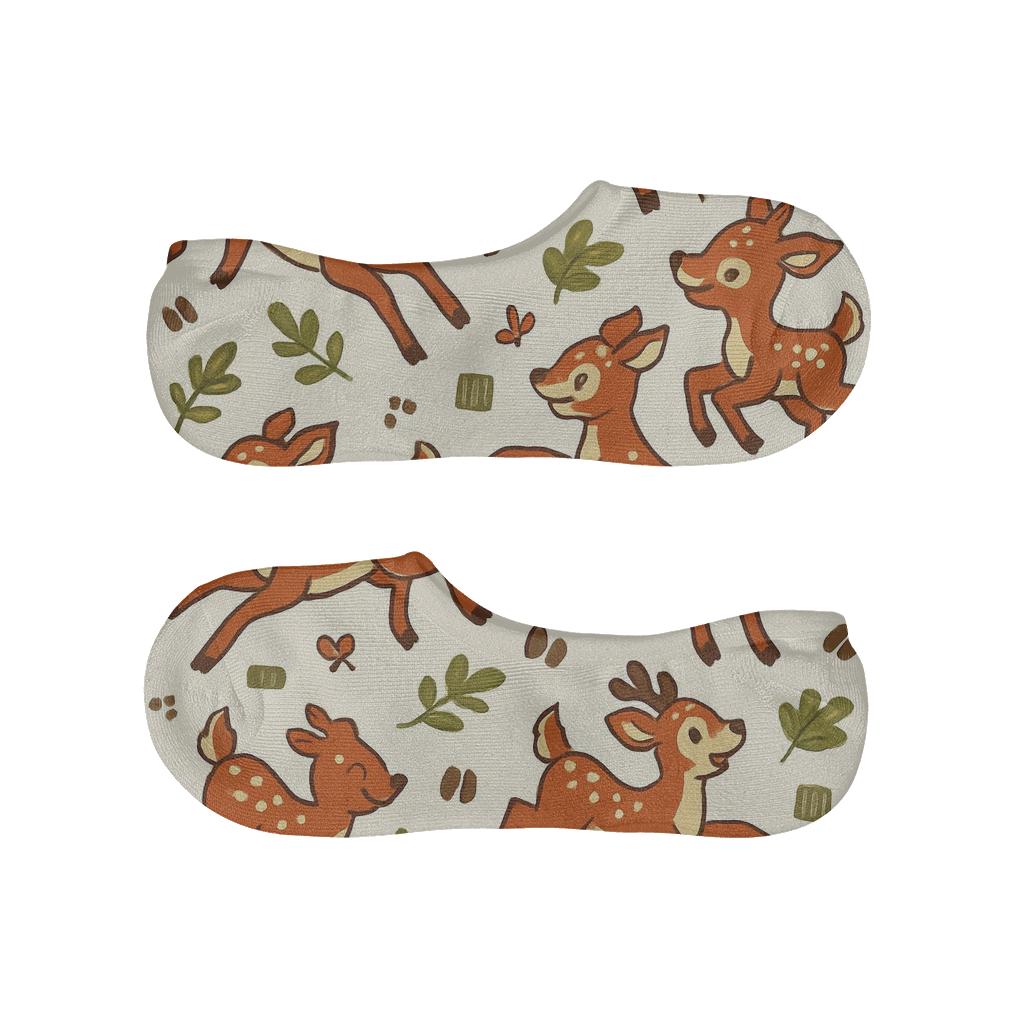 Woodland Party With Deer Confetti Repeat comfortable invisible socks