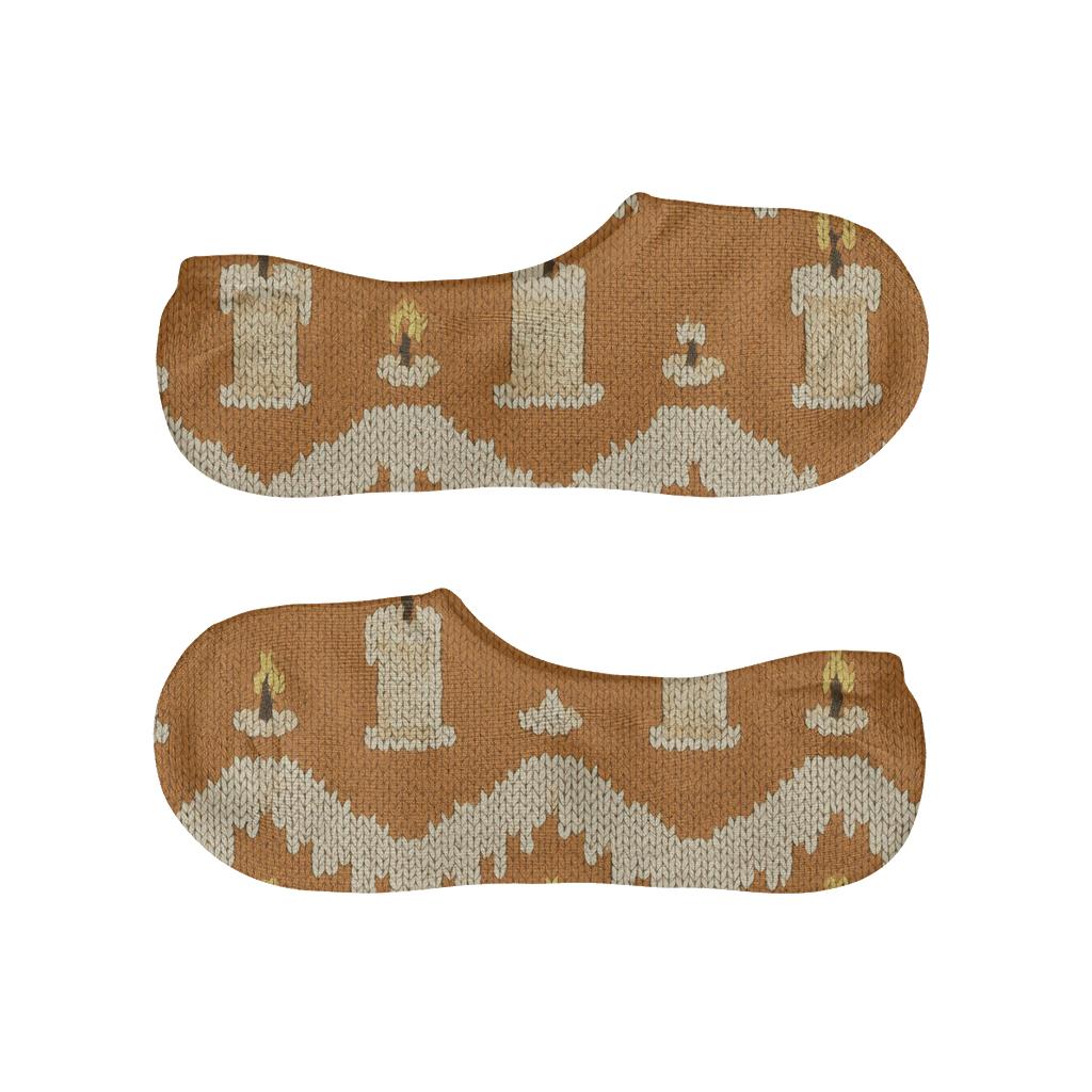 Wax Drip Tessellation Candle designer print no-show socks