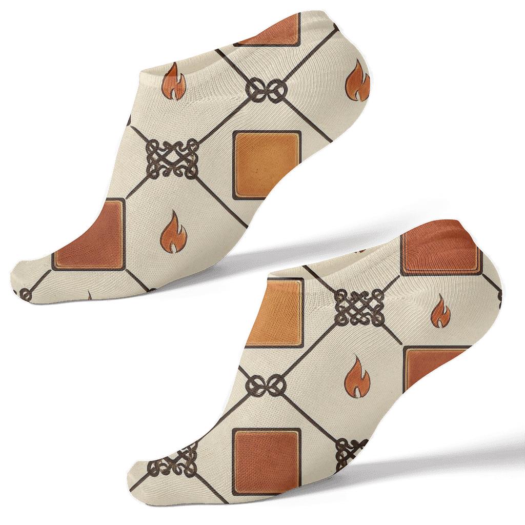 Hearth Tile Lattice With Heart Accent comfortable cotton ankle socks