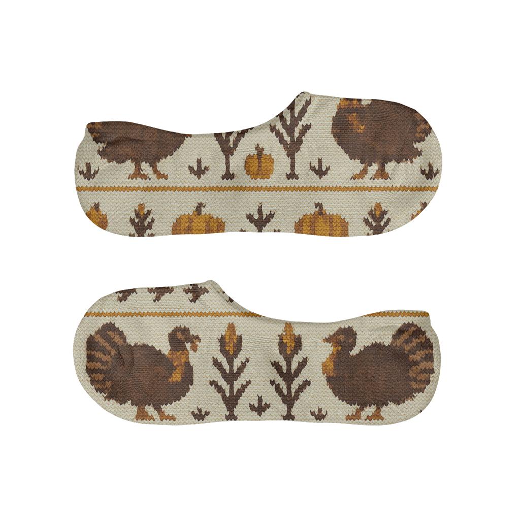 Knitted Harvest Bands, Turkey Edition trendy no-show sock styles