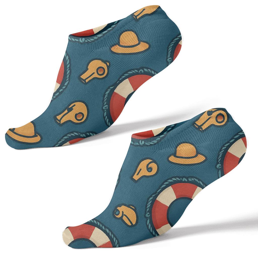 Rescue Ring Lattice, Lifeguard Edition custom ankle socks