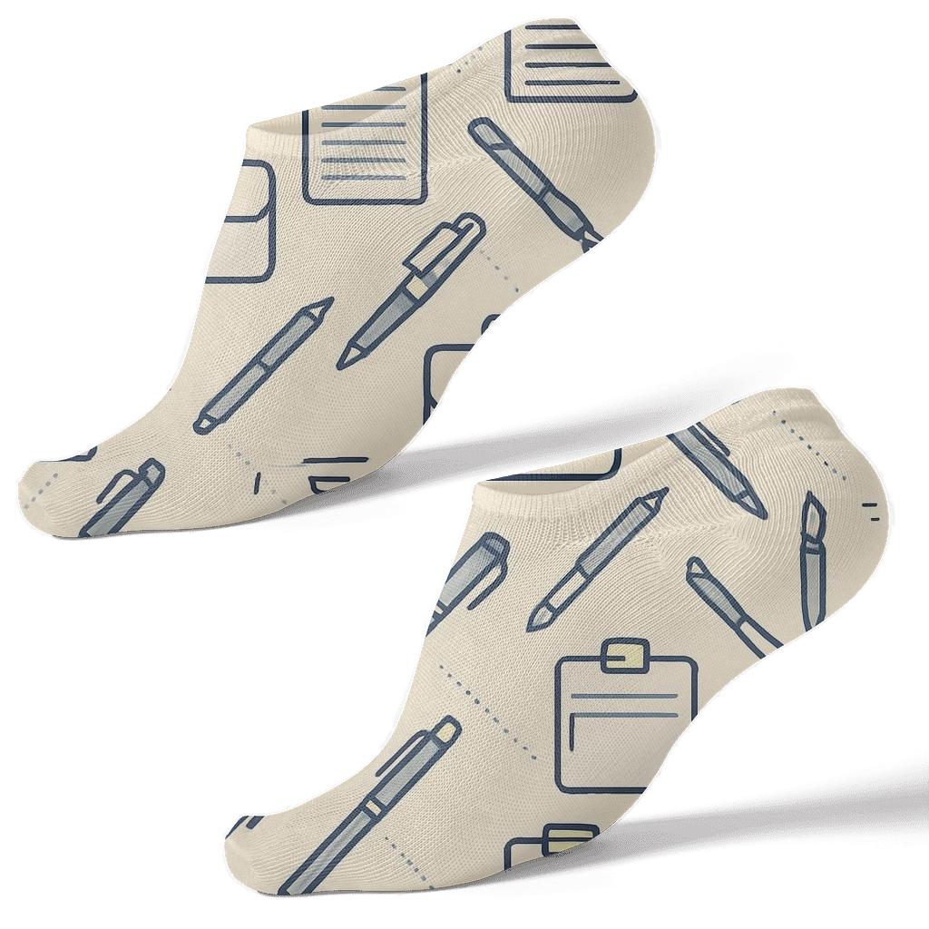 Briefcase Lattice In Paralegal Style soft everyday ankle socks