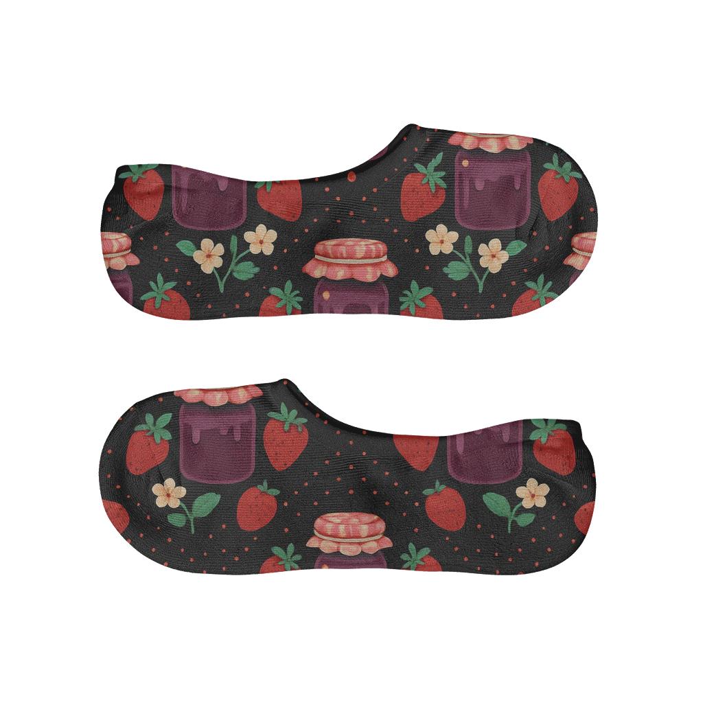 Midnight Jam Jar Lattice comfortable low-cut socks