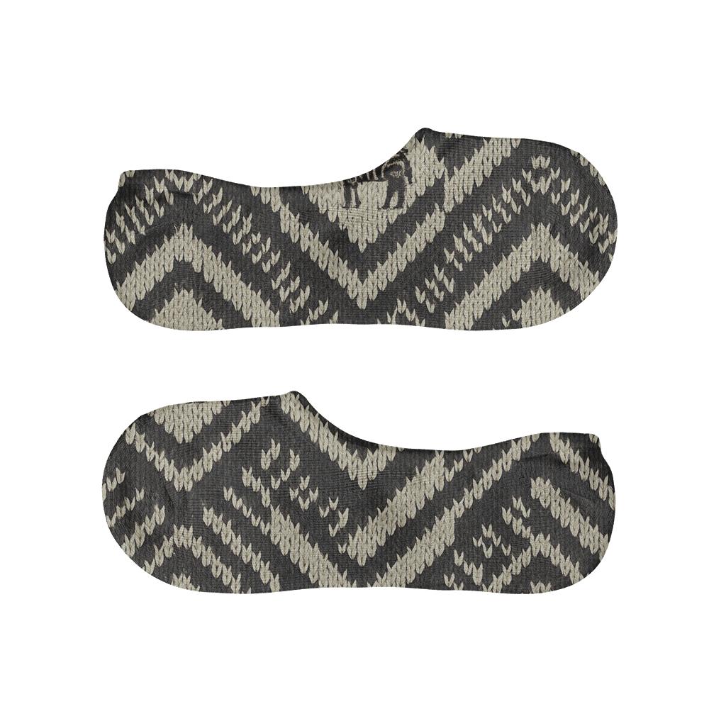 Knit Illusion Zebra Mane Chevron Field comfortable low-cut socks