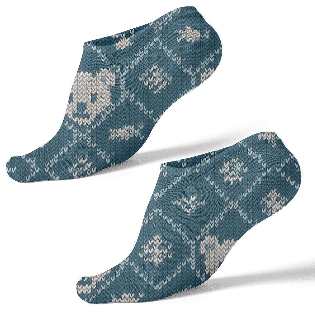 Ice Knit Illusion Polar Bear Lattice custom ankle socks