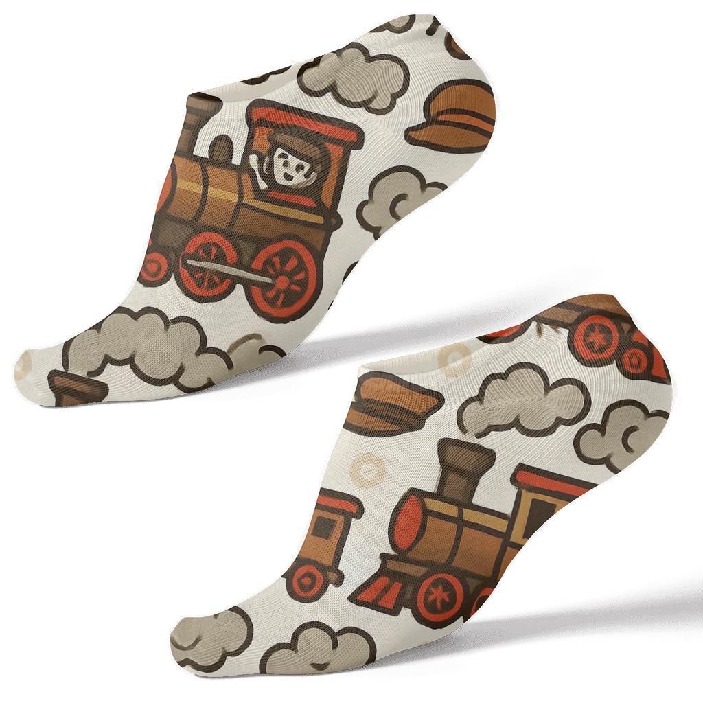 Carriage Parade With Train Conductor Accents soft everyday ankle socks
