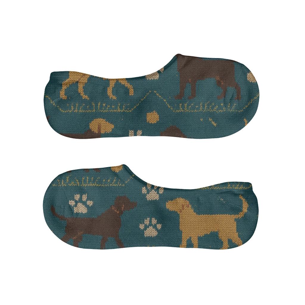 Knitted Park Rhythm Labrador Retriever Pattern comfortable invisible socks