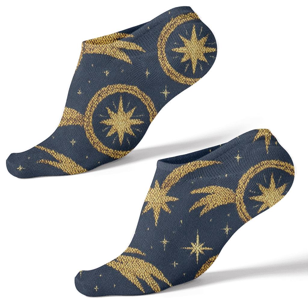 Star Of Bethlehem Comet Ray Lattice custom ankle socks