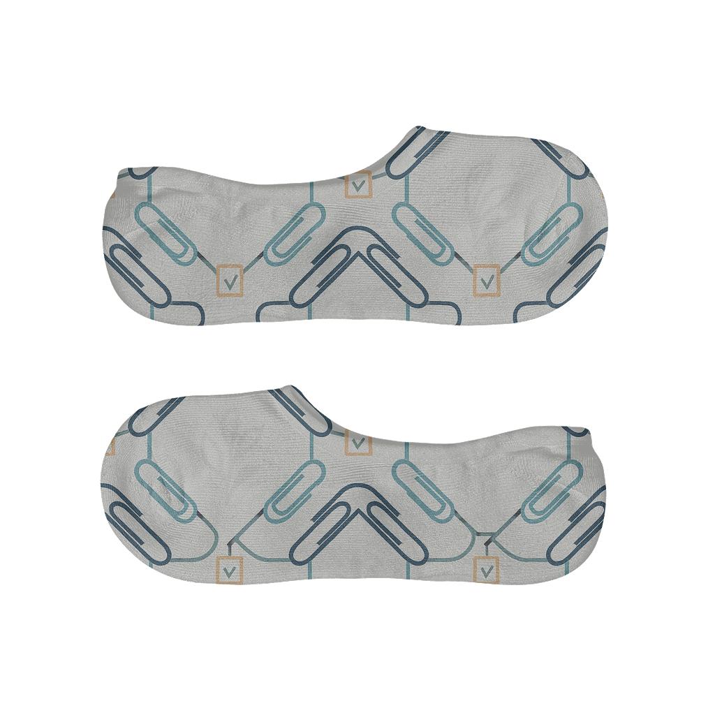 Paperclip Lattice For Store Manager In Teal comfortable invisible socks