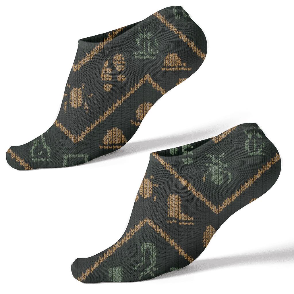 Knitted Chevron Tools For Pest Control Technician trendy patterned ankle socks