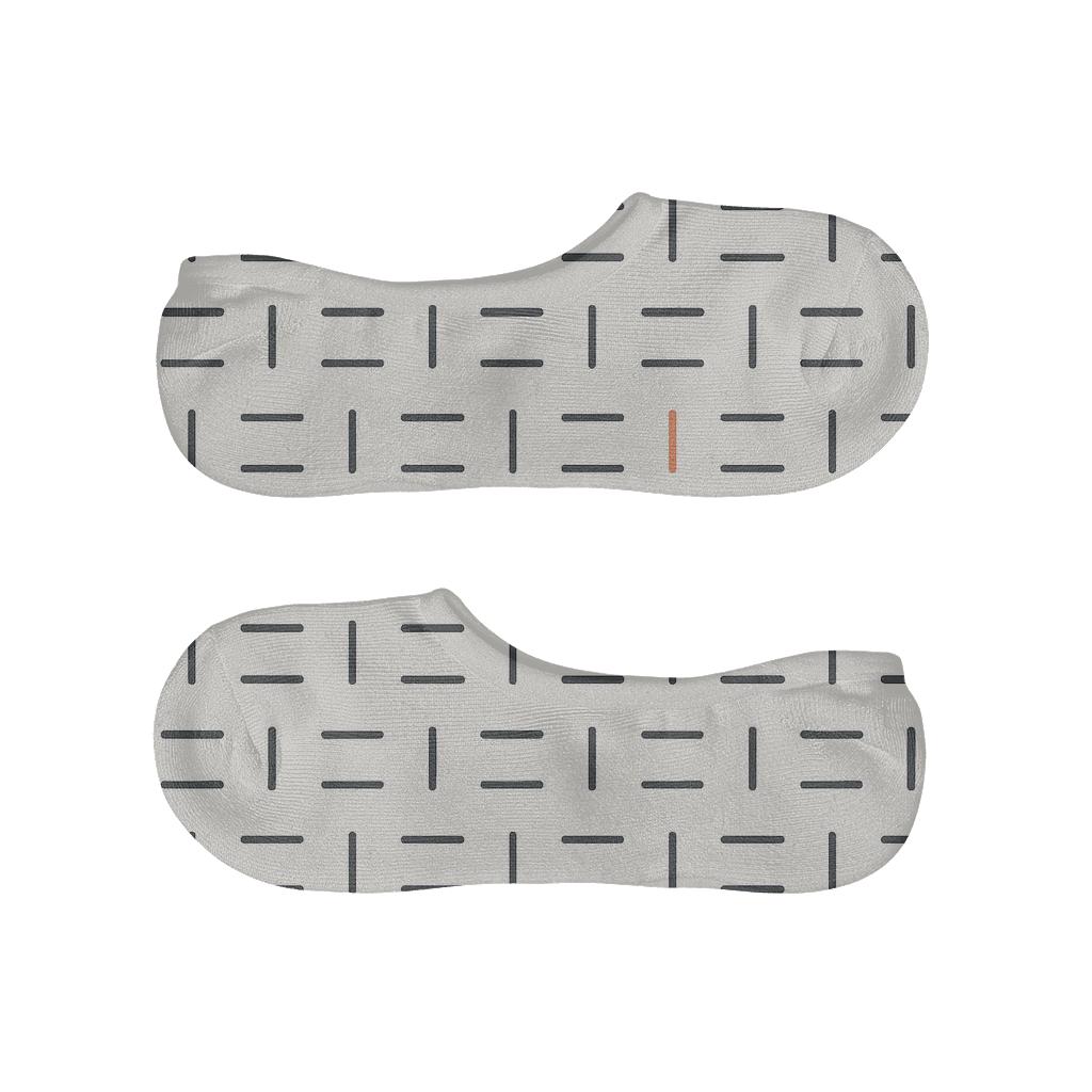 Offset Dash Lattice anti-slip no-show socks