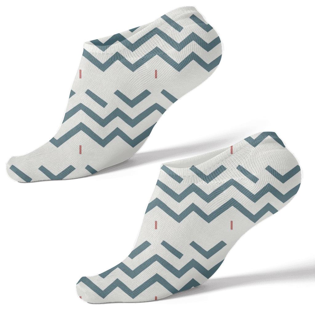Soft Chevron Micro March trendy patterned ankle socks