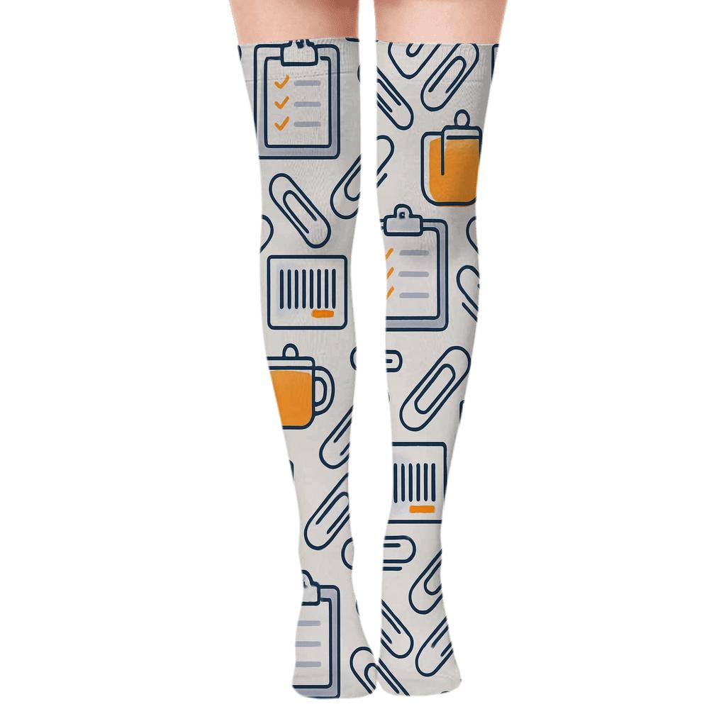 Paperclip Lattice With Store Manager Workflow Tiles comfortable cotton over-the-knee socks