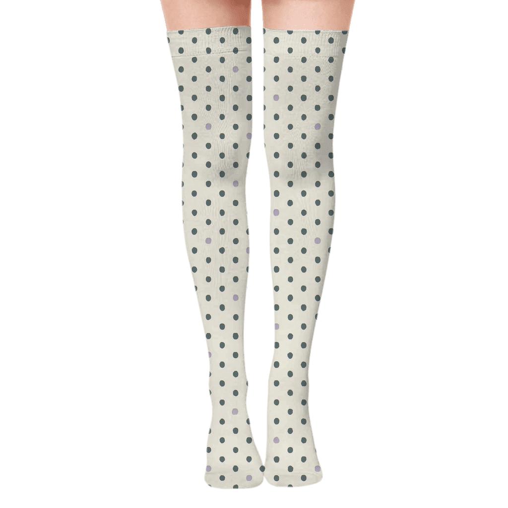 Micro Hex Dot Drift soft everyday over-the-knee socks
