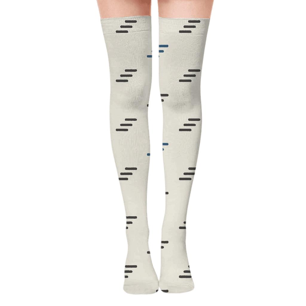 Parallel Step Bars stylish fashion over-the-knee socks