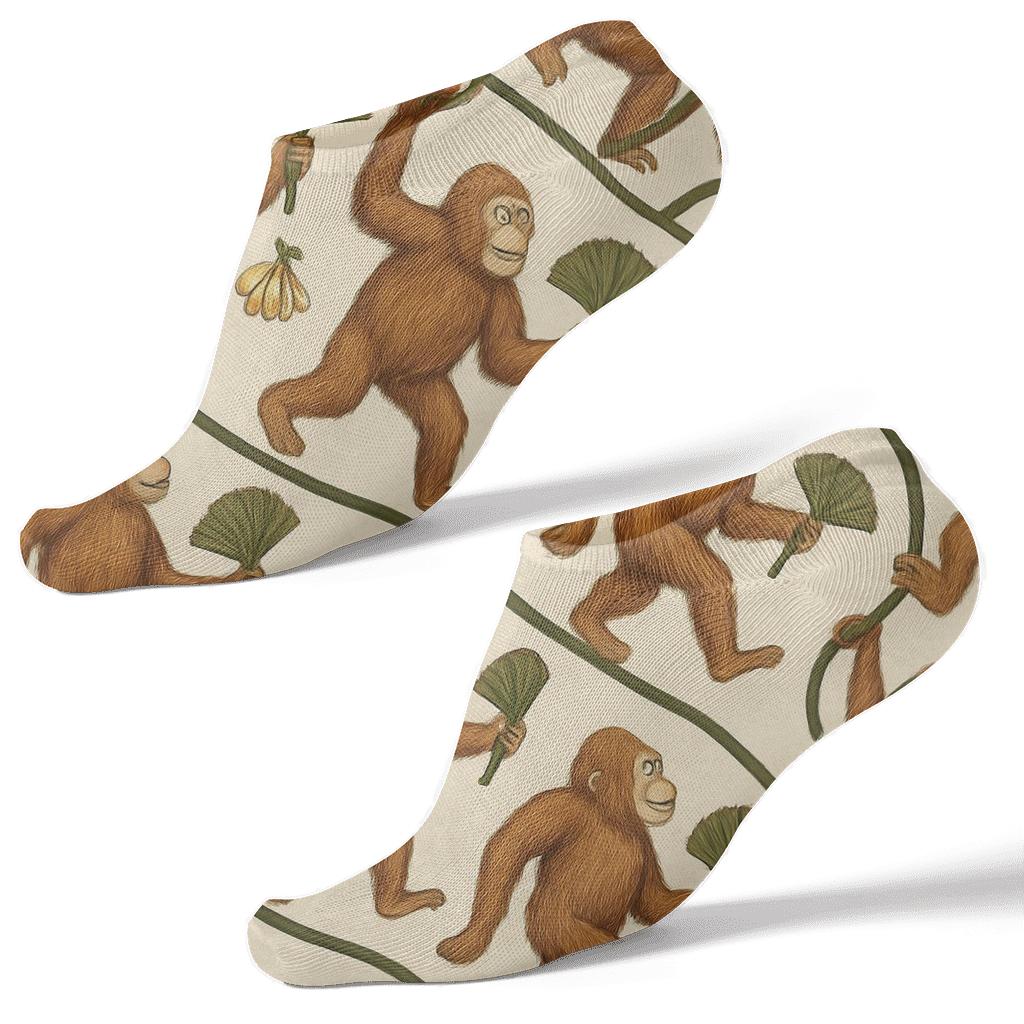 Orangutan Canopy Parade With Ape comfortable cotton ankle socks