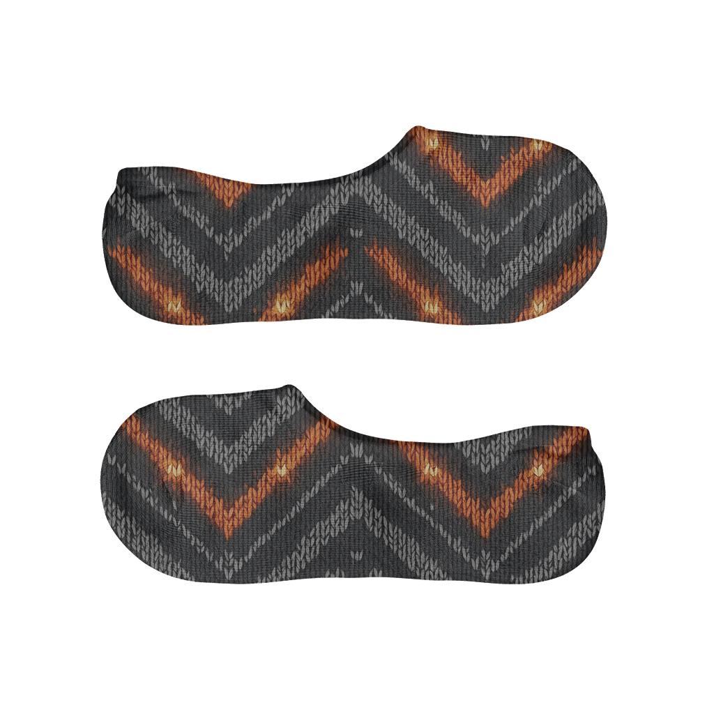 Knitted Welder Spark Chevron Illusion breathable seamless no-show sockscustom no-show socks