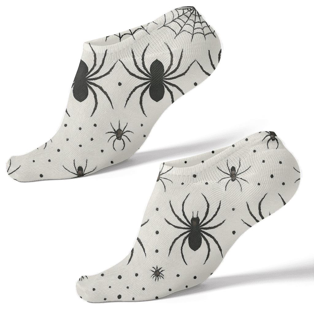 Vintage Naturalist Poster With Spider Silhouette Bands soft everyday ankle socks