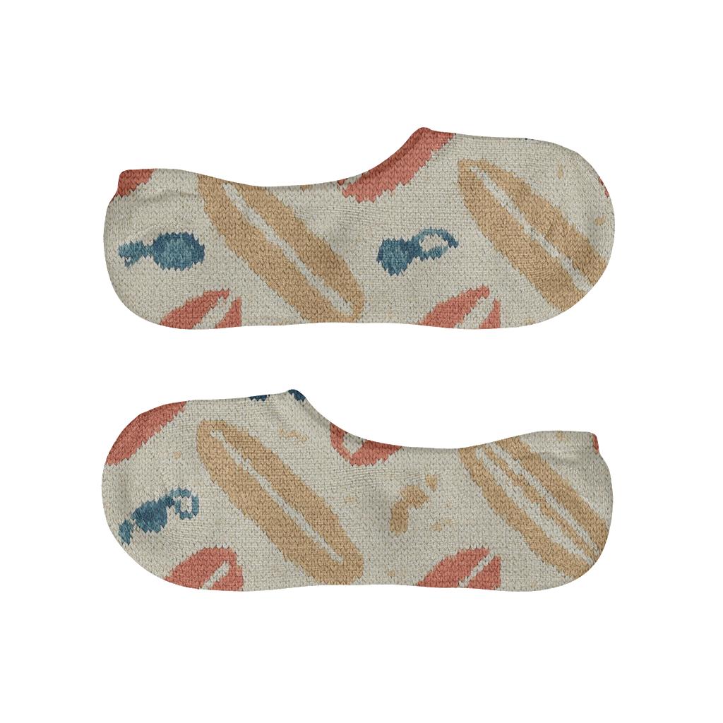 Lifeguard Knit Illusion Surfboard Chevron unique hidden socks