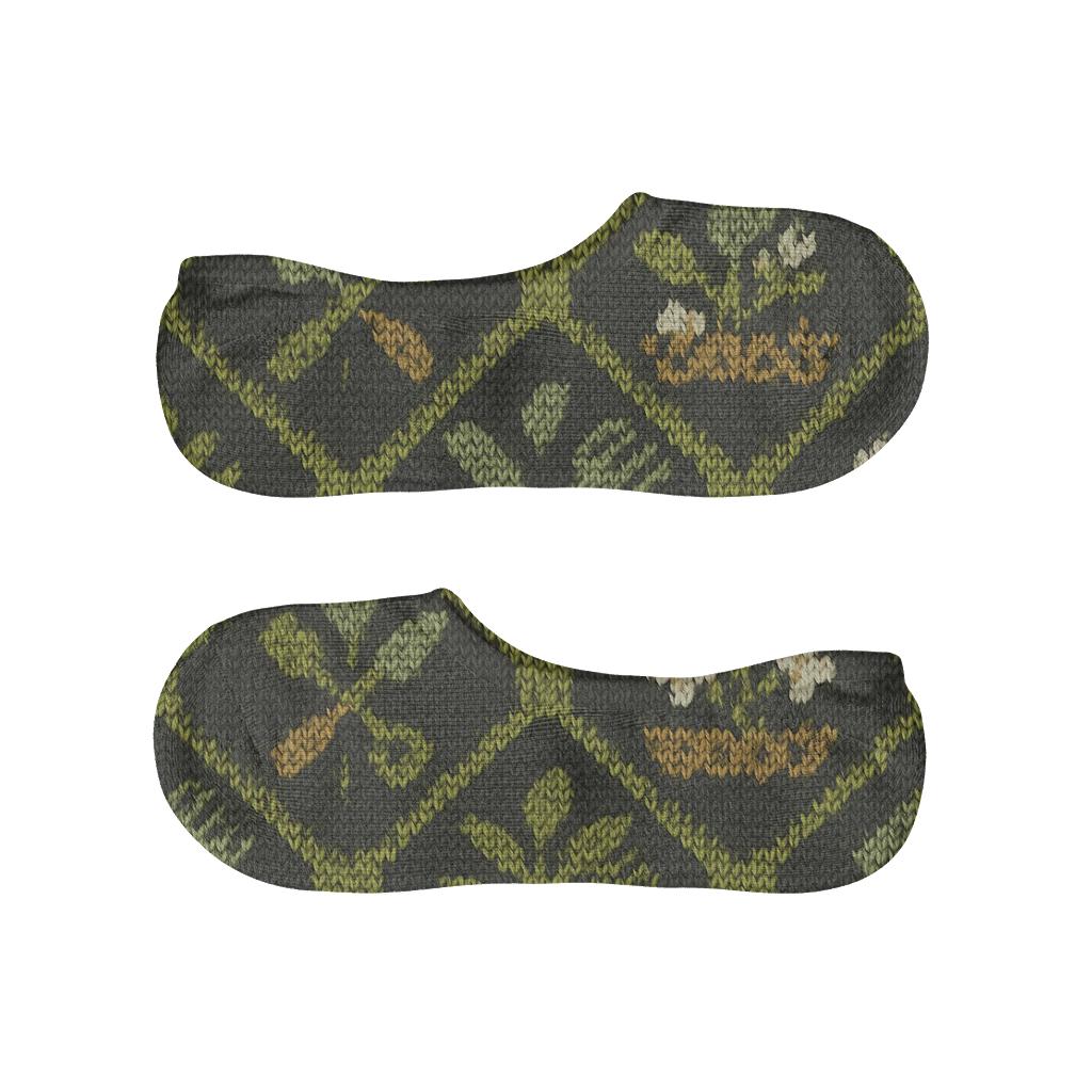 Landscaper Knitted Tool Bloom Tessellation personalized no-show socks