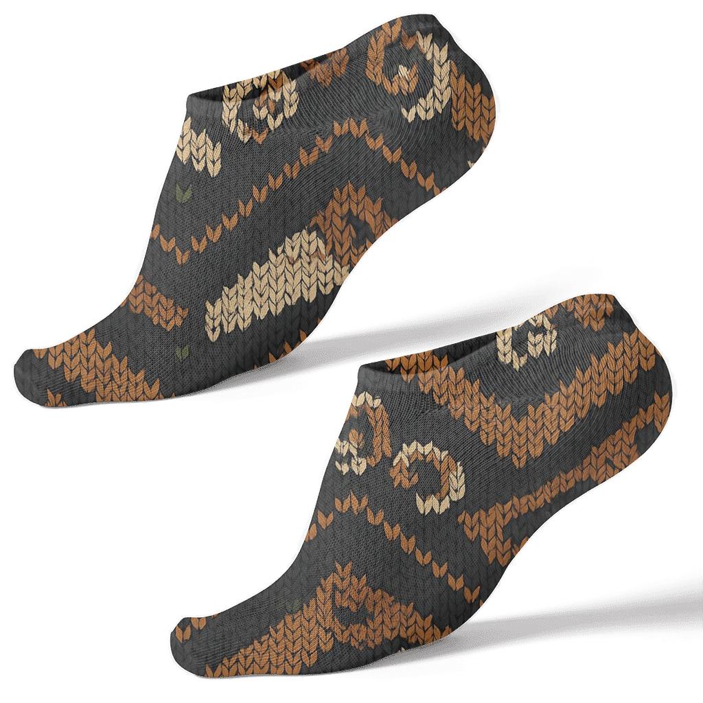 Carpenter Knitted Chevron Of Saws And Shavings premium sports ankle socks