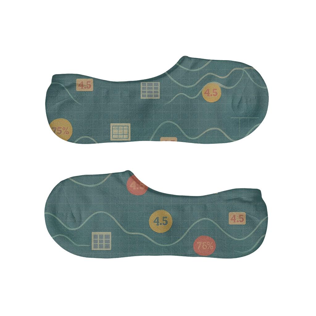 Analytical Landscape Wrap With Data Analyst breathable no-show socks