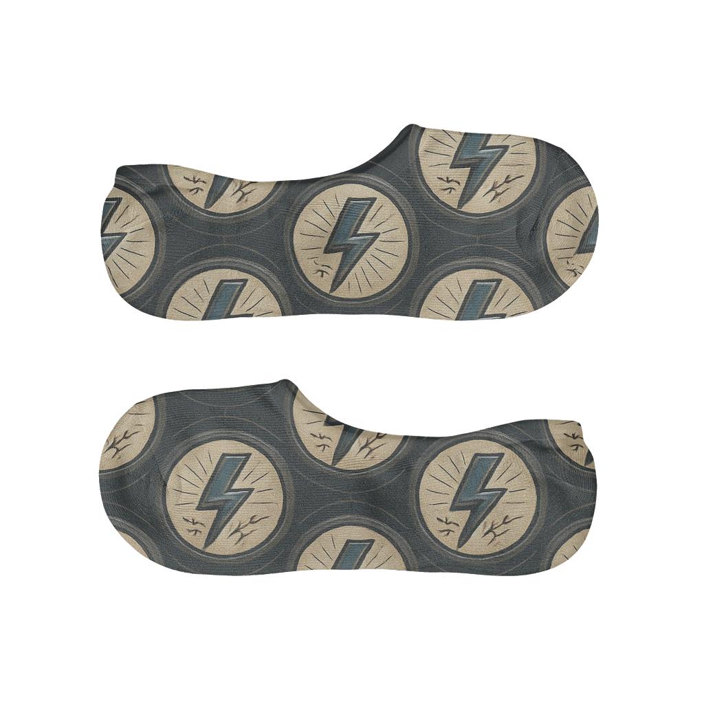 Vintage Dynamo Bolt Medallions soft cotton no-show socks
