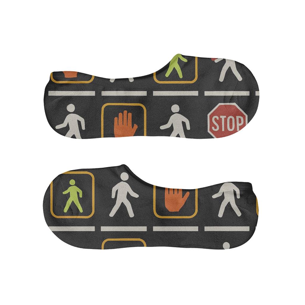 Crossing Signal Tilework Crossing Guard comfortable invisible socks