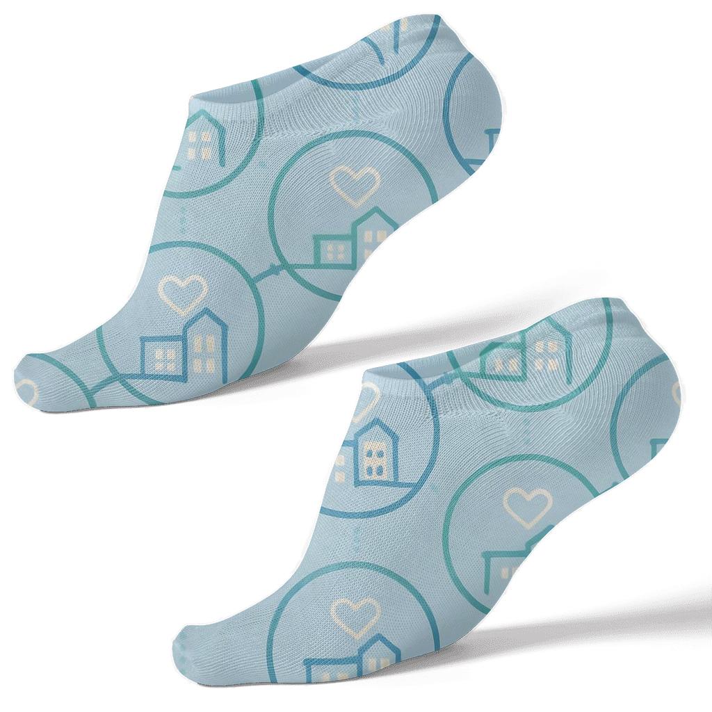 Support Circle Lattice, Social Worker Edition designer print ankle socks
