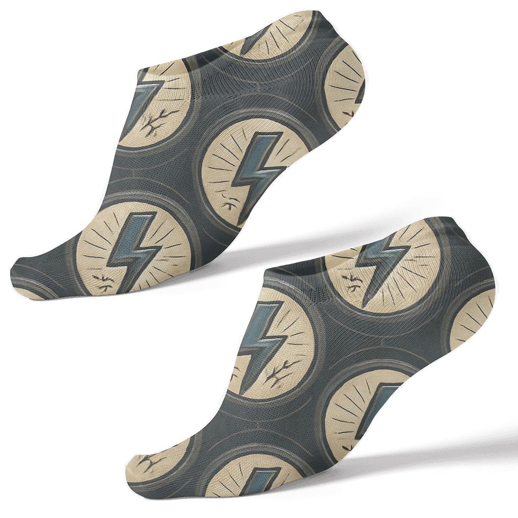 Vintage Dynamo Bolt Medallions custom ankle socks