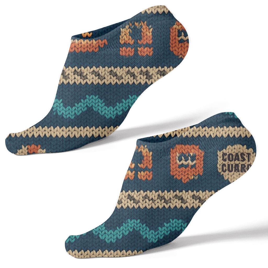 Coast Guard Officer Knitted Wave Bands comfortable cotton ankle socks