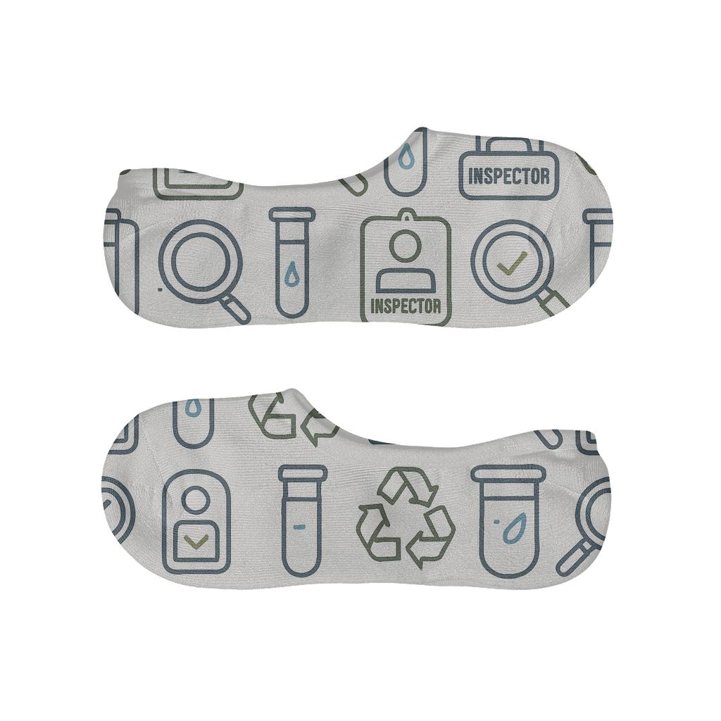 Tiled Eco Field Notes For Environmental Inspector breathable no-show socks