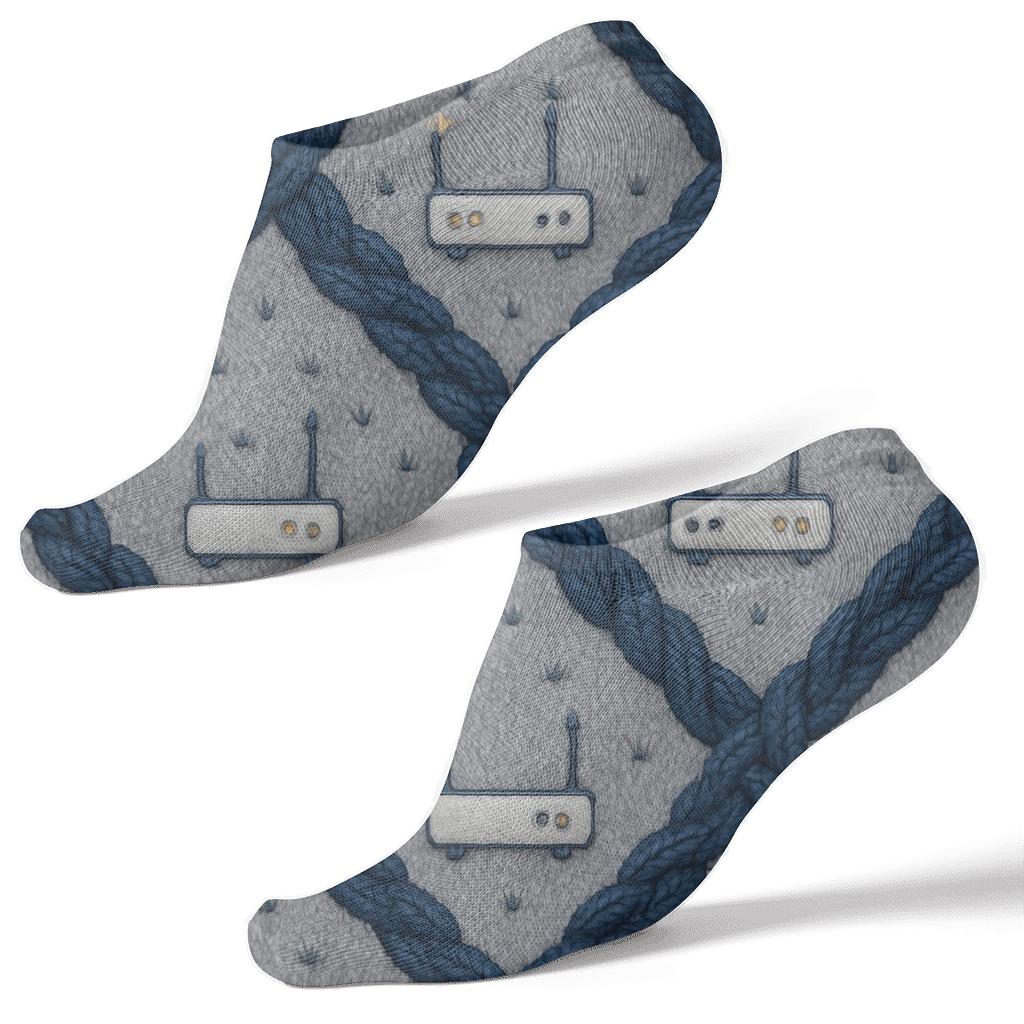 Knit Illusion Cable Lattice For Network Administrator stylish athletic ankle socks