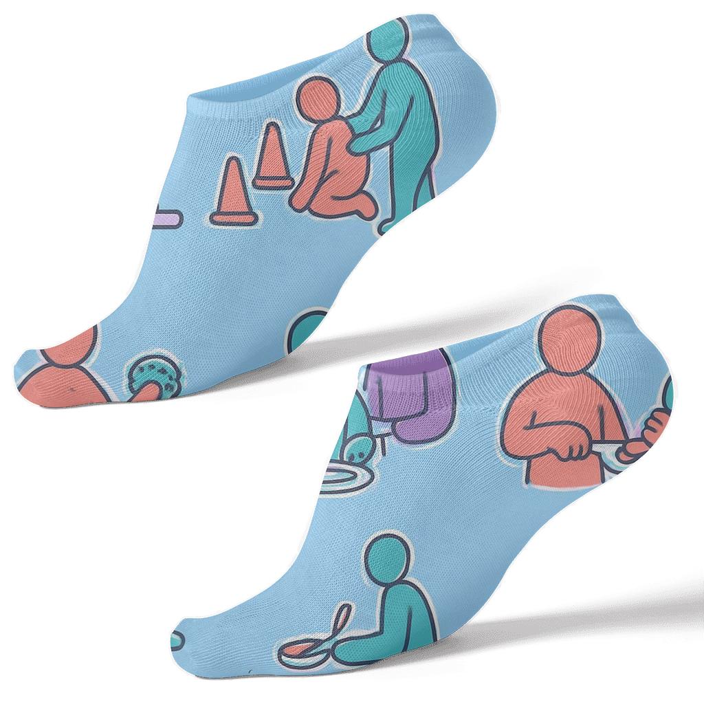 Therapy Sessions In An Occupational Therapist All Over Print personalized ankle socks