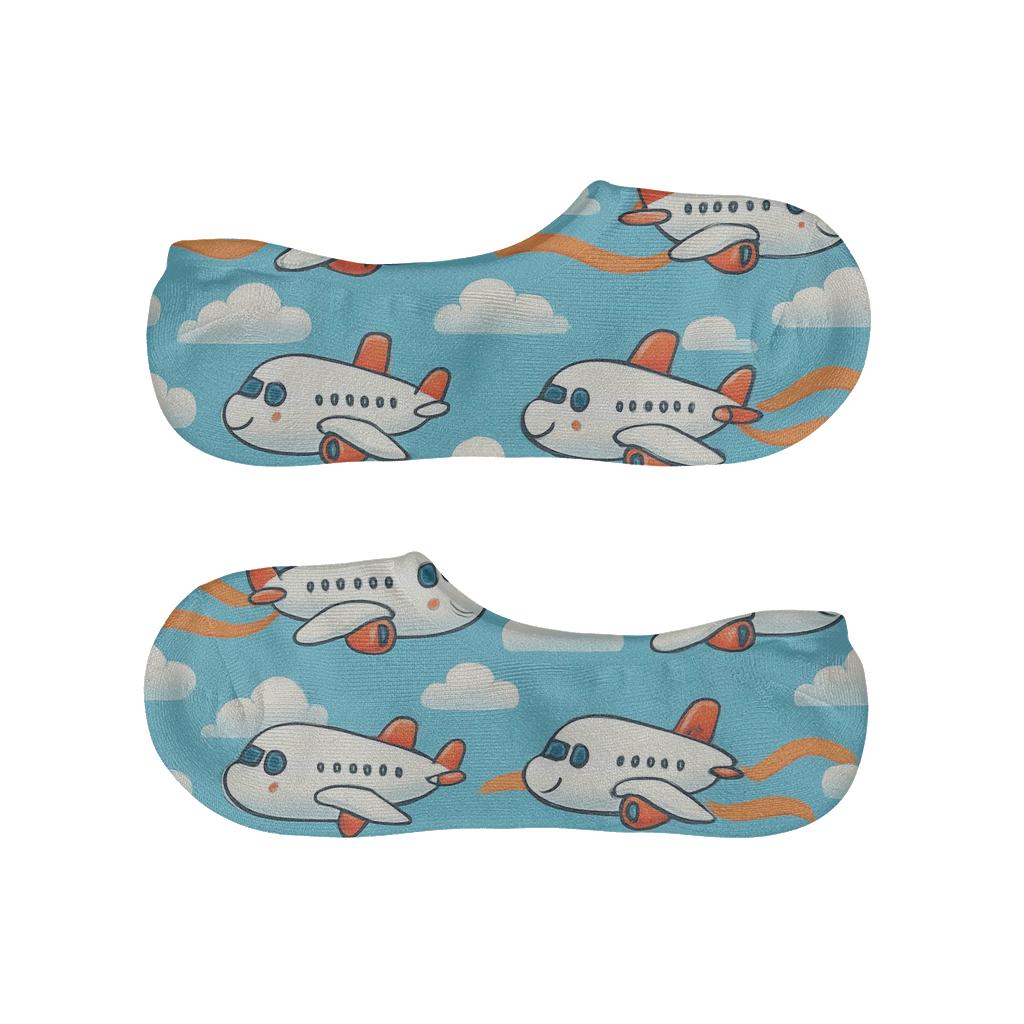 Contrail Bandana Airplane Repeat custom no-show socks
