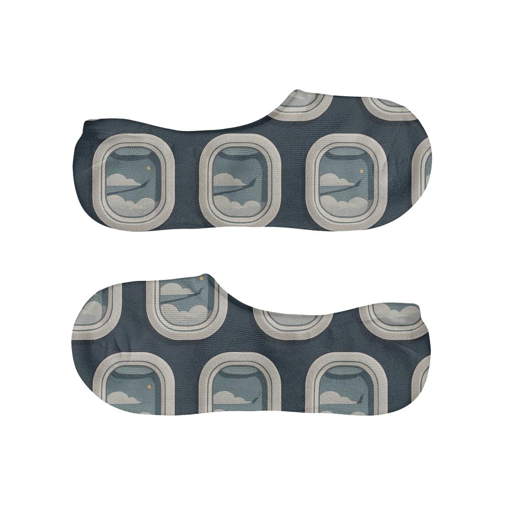 Airplane Window Lattice In Deep Navy unique hidden socks