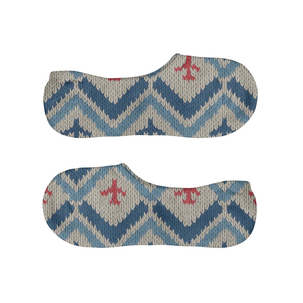 Knitted Illusion Airplane Chevron Sky unique hidden socks